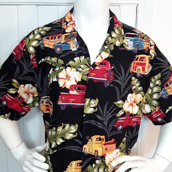 RJC Hawaiian Woodie Car Classic Retro Trucks Shirt - Picture 3 of 8